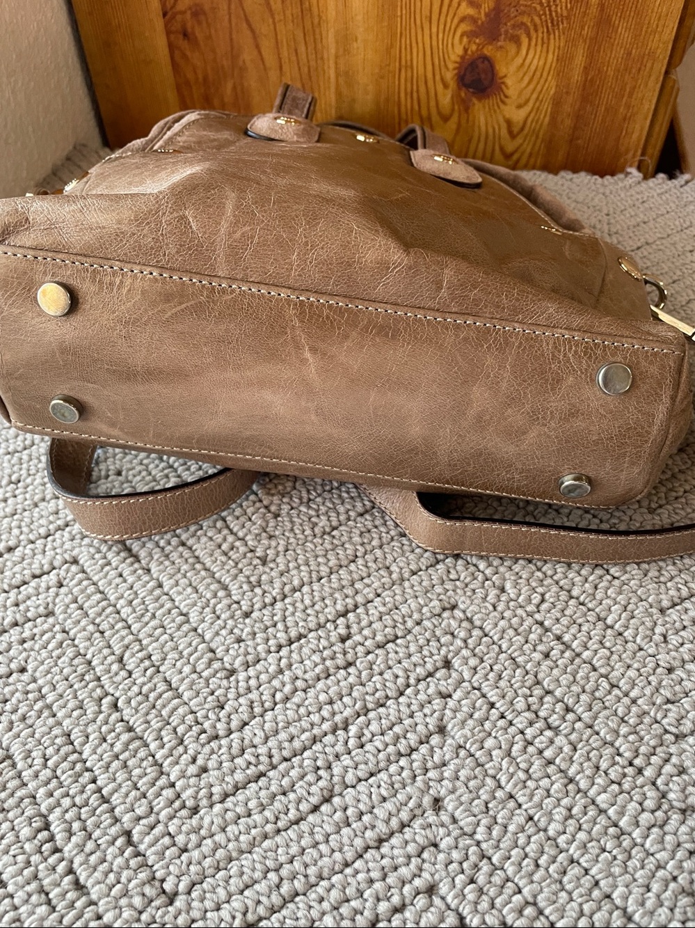 abro Genuine Leather Brown Bag - Picture 4 of 7